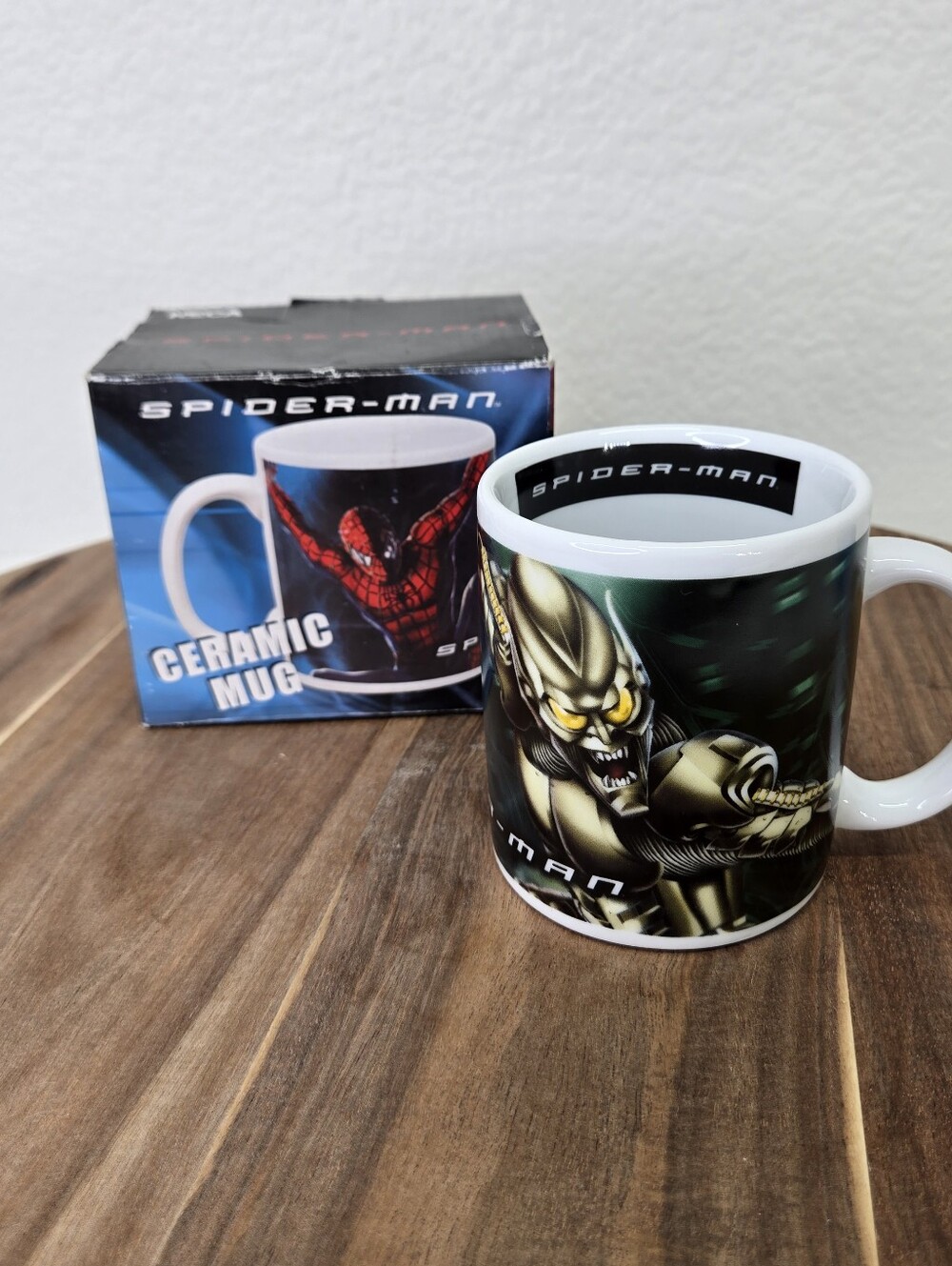 Spider-Man Green Goblin Ceramic Mug 2002 Movie Vintage Marvel Coffee Cup Boxed